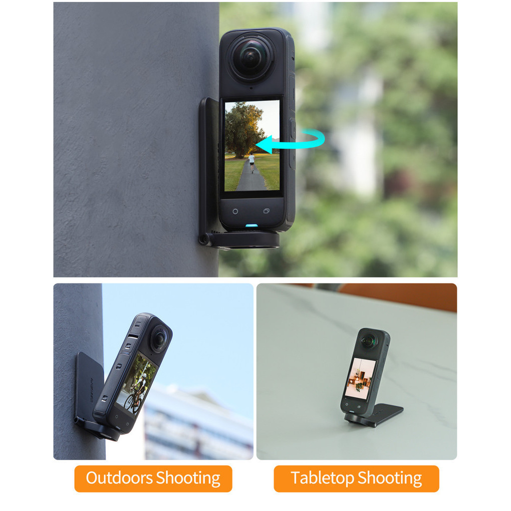 CompatibleAction กล้องแม่เหล็กสําหรับ Insta360 X5 Hand Grip ปรับมุม Multi-functional ตําแหน่ง 360GO3S/Ace Pro2 ขาตั้งอุปกรณ์เสริม