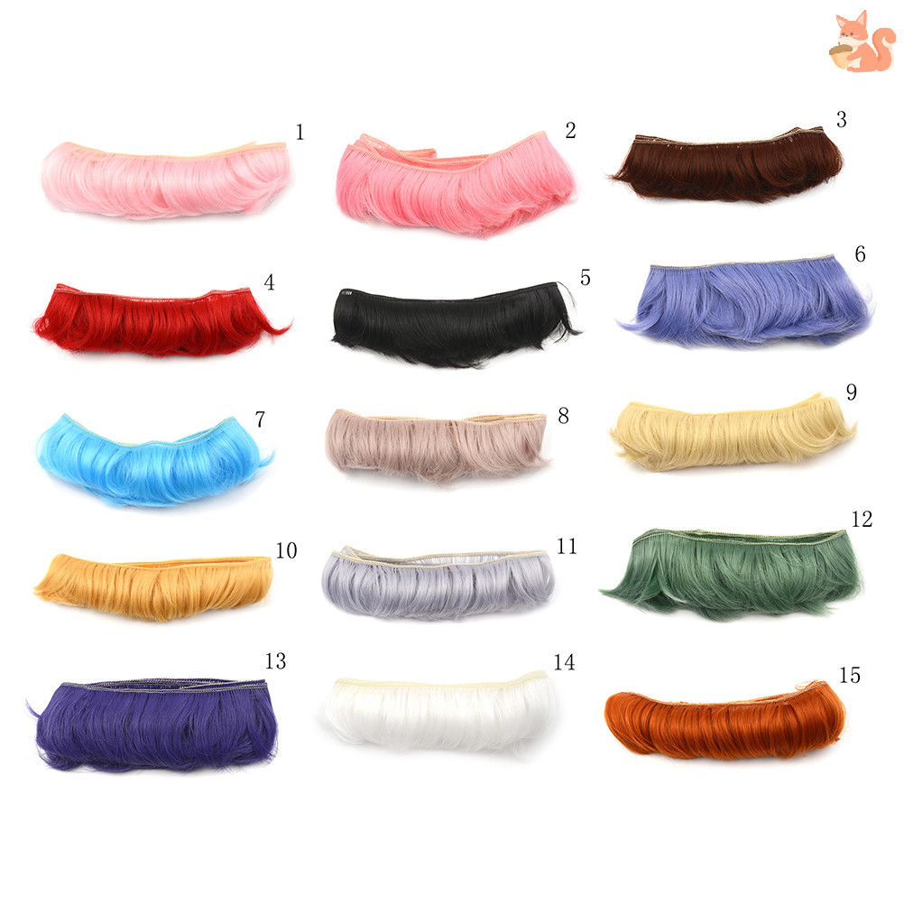 [BI] ตุ๊กตาขอบ 5 ซม. ผมธรรมชาติ DIY วิกผมสําหรับ BJD SD ตุ๊กตาทํามือ bang ตุ๊กตาวิกผม TH