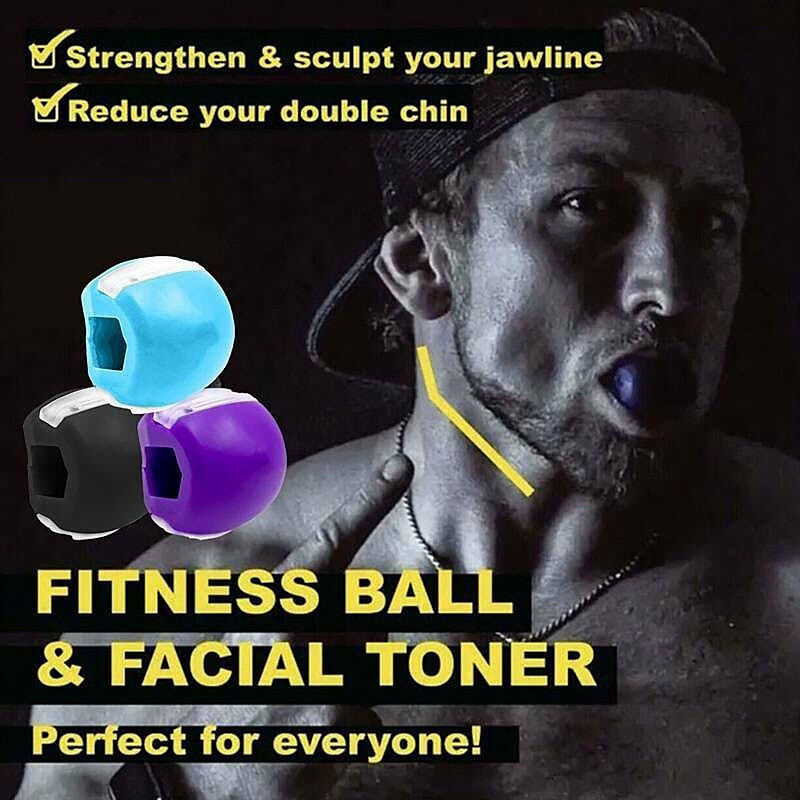 Face Fitness Ball Jaw trainer Jawline การออกกําลังกาย Ball คอ Face Toning Jaw Facial Toner Exerciser