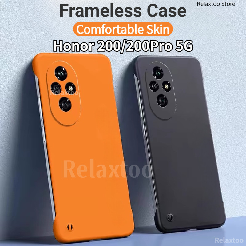 Honor200ปลอกสําหรับHonor 200 Pro 200Pro Honor200Pro 5Gแฟชั่นFrameless Ultra Thinสี่มุมเพิ่มเคสโทรศัพท์กันกระแทกป้องกันปกหลังปลอก