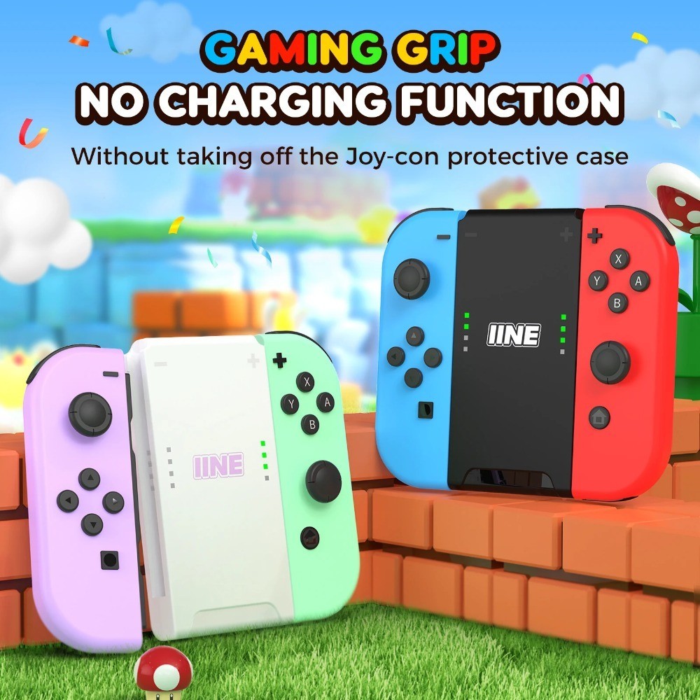 Iine ไม่มีฟังก์ชั่นชาร์จ Gaming Grip ด้ามจับขนาดเล็กและพกพาเข้ากันได้กับ Nintendo Switch & Switch Oled Joycon สําหรับ IINE Joypad