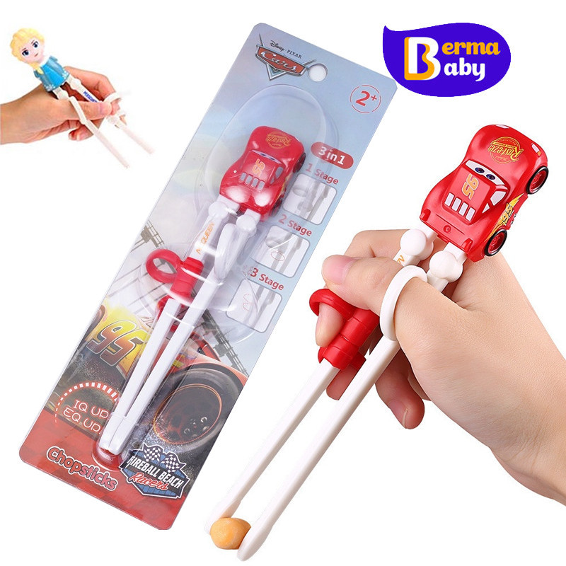 Berma baby เรียนง่าย ตะเกียบหัดคีบ ลายตัวการ์ตูนจากดิสนีย์ ทารกอุปกรณ์