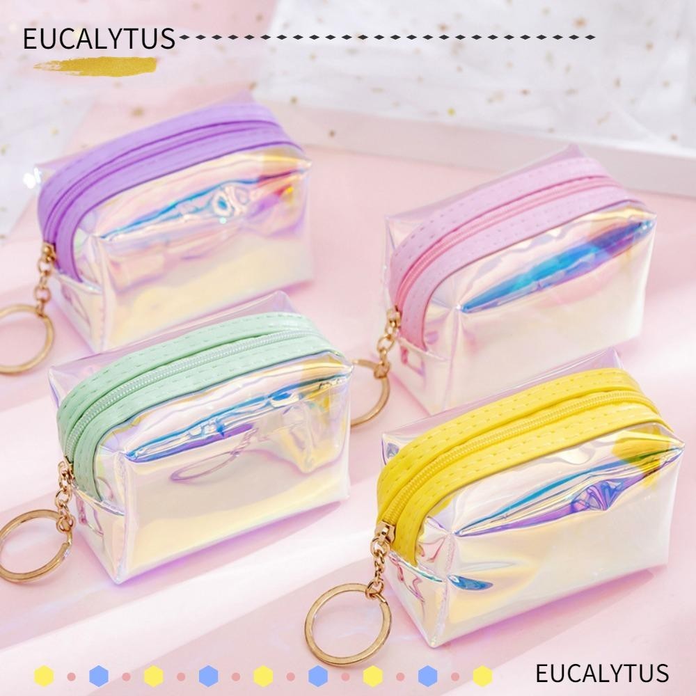 Eutus Laser Cosmetic Bag, PVC Transparent Women Makeup, Portable Large Capacity Lady Make Up Pouch