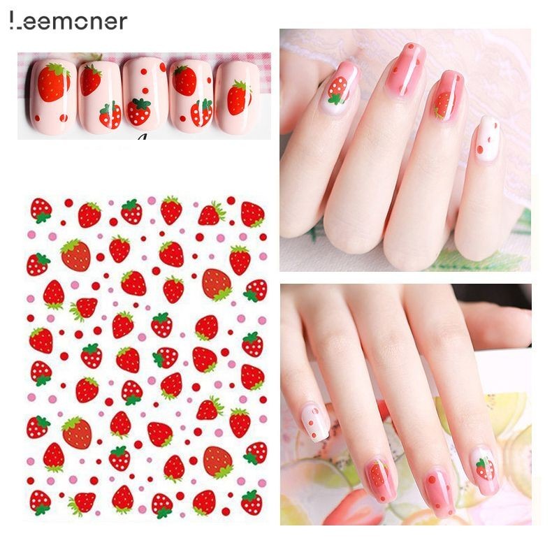 【Lemon】สติกเกอร์ติดเล็บ ลายน่ารัก ลายการ์ตูน กันน้ํา สําหรับตกแต่งเล็บ DIY-LN