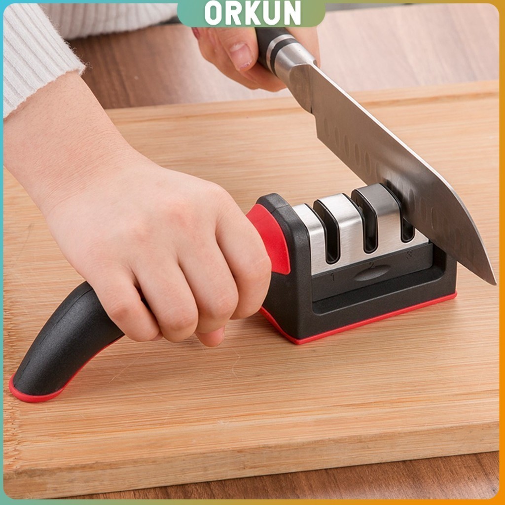 Orkun ที่ลับมีด อุปกรณ์ลับมีด หินลับมีด ลับได้ เครื่องลับมีด แท่นลับมีด / Knife sharpener ราคา ถูกที่สุด ดีลบีเคเค แกลเลอรีภาพที่ 7