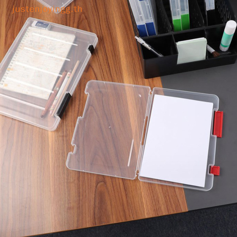 { Justenjoyingg.th } Six Colours A4/A5 File Box Clear Desk Document Paper Organizer Storage Office School Accessories สําหรับเด็กและผู้ใหญ่