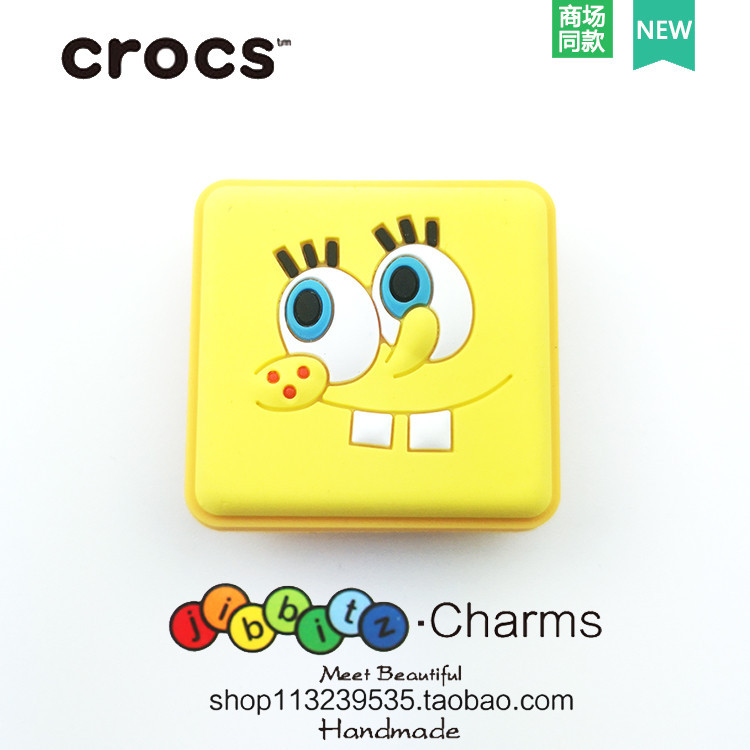 รองเท้าแตะแฟชั่น Diy อุปกรณ์เสริม Crocs Jibbitz Charm ขายร้อนของขวัญน่ารักสําหรับเด็กตกแต่งรองเท้า SpongeBob SquarePants Collection