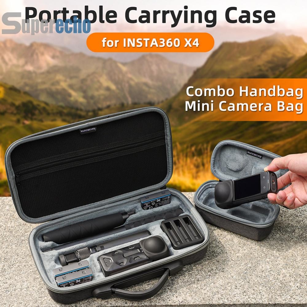 For Insta360 X4 Portable Case Solid Large Tote Case Hard Shell Bag Travel Case A [superecho.th]