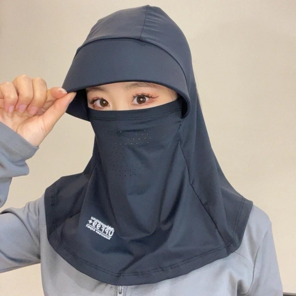 Reaya Visor Cap, หมวกผ้าไหมน้ําแข็งระบายอากาศ, พร้อมหมวกสวมหัวผ้าคลุมไหล่กีฬากลางแจ้ง - รูปที่ 6