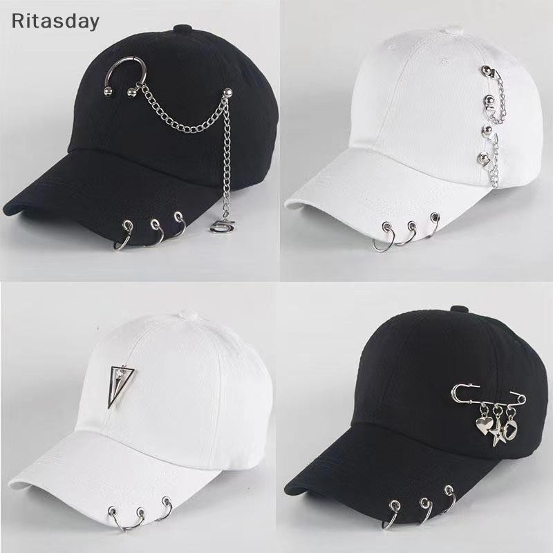 Ritasday Simple Casual เกาหลีชายกลางแจ้งสาวผ้าฝ้ายกีฬาแหวน Visors หมวก Snapback เบสบอลหมวกใหม่