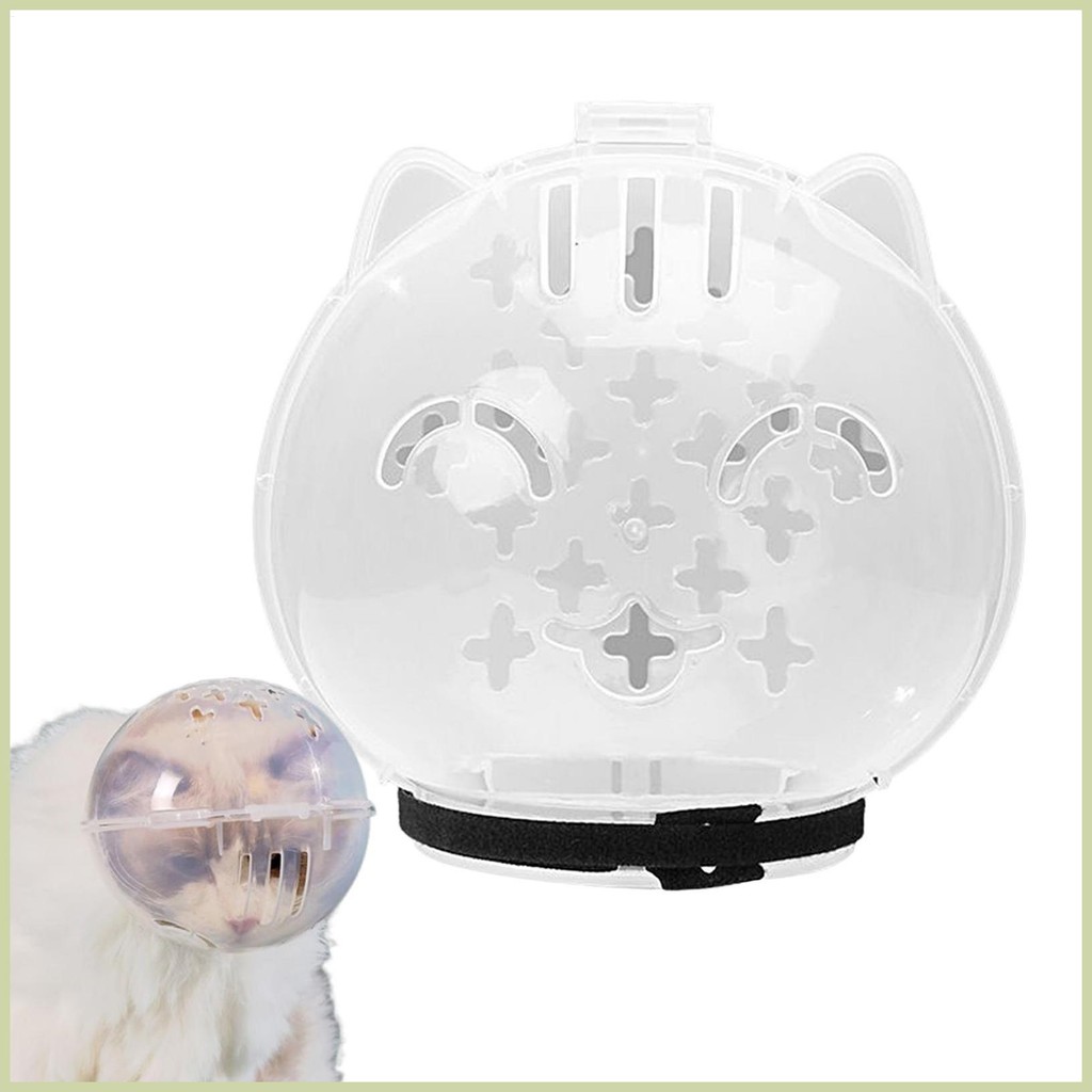 Breathable Cat Muzzle โปร่งใส Muzzle สําหรับป้องกันการกัดปรับลูกแมวนักบินอวกาศหมวกกันน็อคโกนหนวดสัตว