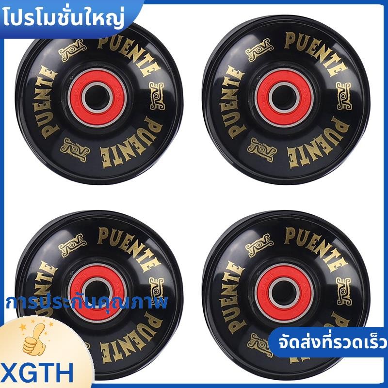 Puente 4 ชิ้น/เซ็ต Cruiser ล้อสเก็ตบอร์ด PU ล้อยาว Board Cruiser ล้อ ABEC-9 แบริ่ง xgaminfhchaifueh.