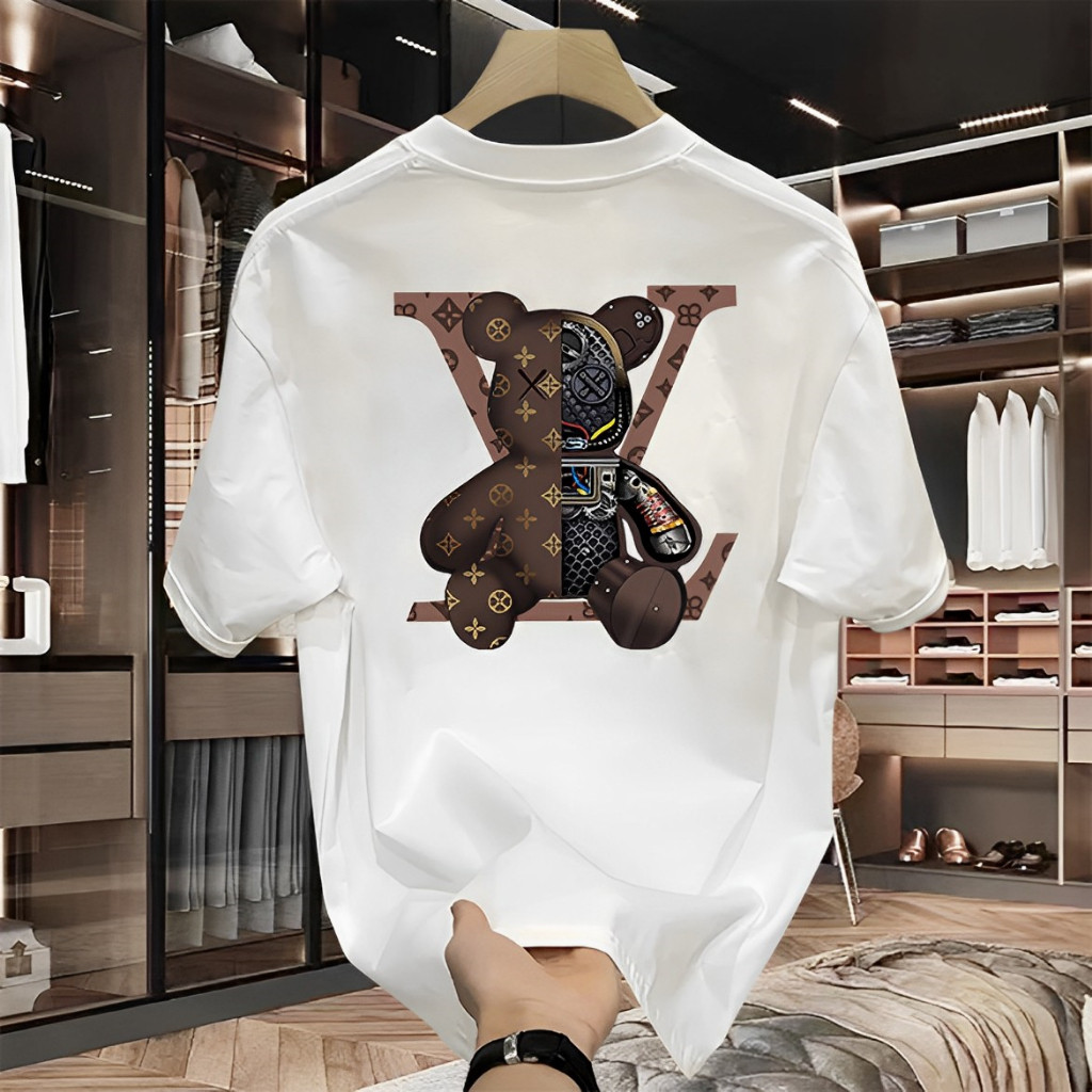 เสื้อยืด oversize เสื้อยืดชาย ผ้าคอตตอน โอเวอร์ไซส์ คอกลม สไตล์อเมริกัน เสื้อยืดผู้ชายเท่ๆ