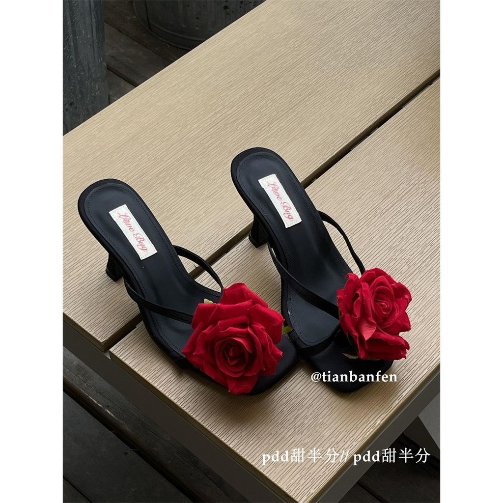 [คลังสินค้าพร้อม] Tylander Bohemian Vacation Style Phalaenopsis Shoe Buckle Sweet Classy Shoes Flowe