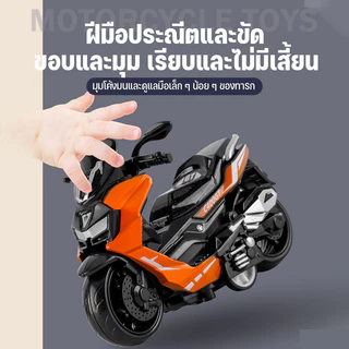 โมเดลรถมอเตอร์ไซด์ ฟังก์ชั่นดึงถอยหลัง โลหะผสม สไตล์เรโทร ของเล่นสําหรับเด็กผู้ชาย ให้เป็นของขวัญ