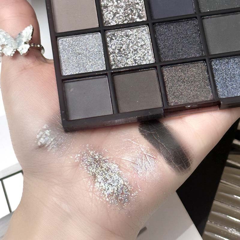 25 สีอายแชโดว์ จานสี สีดําสีขาวสีเทาเมทัลลิคสโมคกี้แต่งหน้าอายแชโดว์พร้อมกระจกเอิร์ ธ สีอายแชโดว์ดิสก์ผู้ชายอายแชโดว์แผ่น - รูปที่ 2