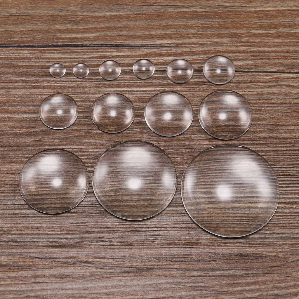 St.kunkka Round Flat Back Clear Glass Cabochon (50 ชิ้น/ถุง 8 x 10 x 12 x 14 x 16 x 18 x 20 x 25 x 30 มม.)