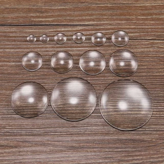 St.kunkka Round Flat Back Clear Glass Cabochon (50 ชิ้น/ถุง 8 x 10 x 12 x 14 x 16 x 18 x 20 x 25 x 30 มม.)