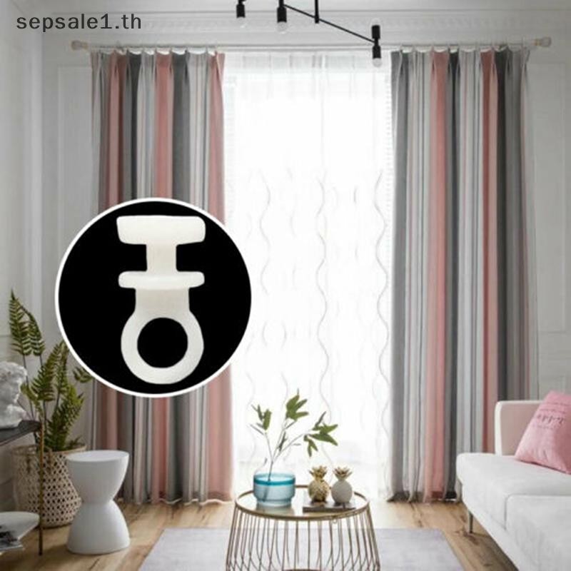 # Sale # 50 ชิ้นผ้าม่านพลาสติก Track Hooks Runner Fit อุปกรณ์เสริมทดแทนสําหรับ Camper Van Motorhome Caravan เรือ