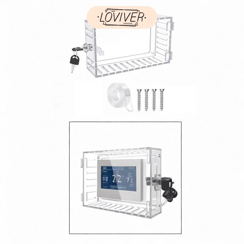 LOVIVER เทอร์โมล็อคกล่องฝาครอบเทอร์โมเทอร์โมป้องกันโปร่งใสล็อค