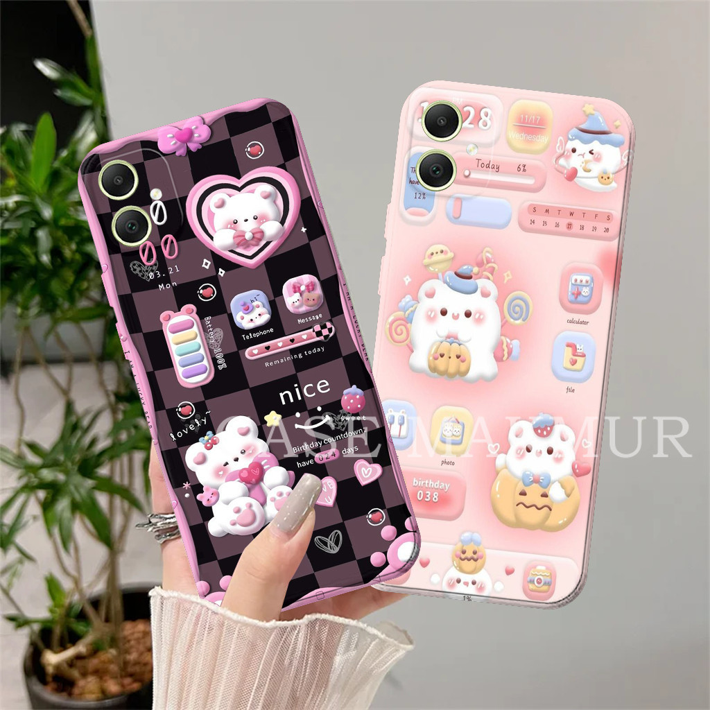 [08] ซิลิโคนสําหรับ Samsung A05 A06 A16 A04E A04 A03 Softcase ตัวอักษร Be4r & St4r Pro เคสกล้อง