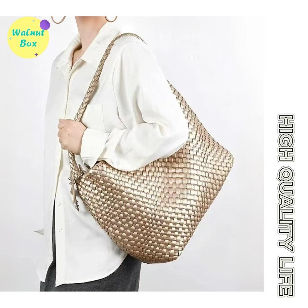 2025 สไตล์ใหม่ Niche Design ทอขนาดใหญ่-ความจุ Tote กระเป๋าผู้หญิง All-Match High-End แฟชั่นกระเป๋าสะพายไหล่