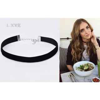 Retro Black Pendant Velvet choker Collarbone Chain
