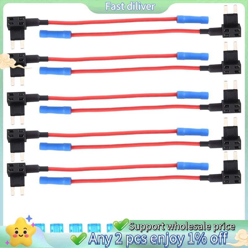 10 แพ็ค - 12V รถ Add-a-cuit Fuse TAP อะแดปเตอร์ Mini Blade Fuse Holder
