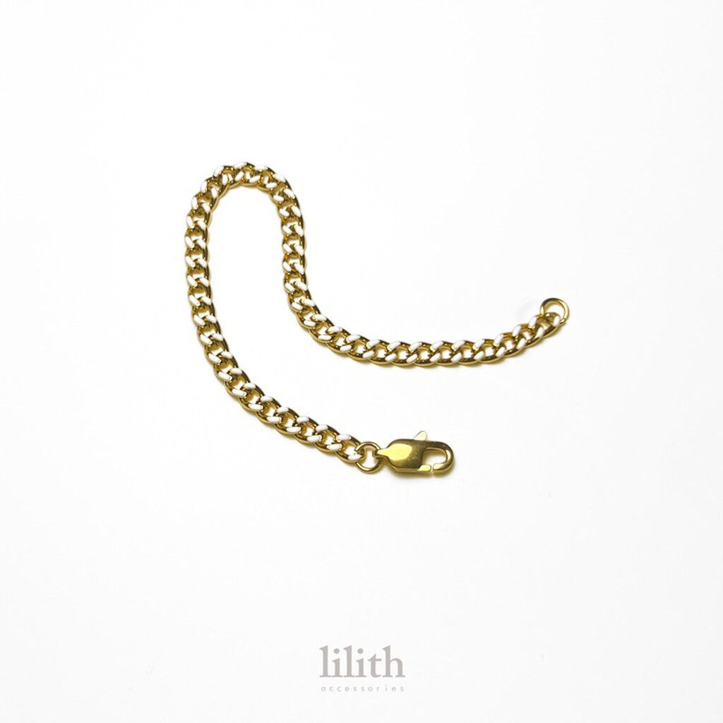 Lilith - White chain Stainless steel Bracelet