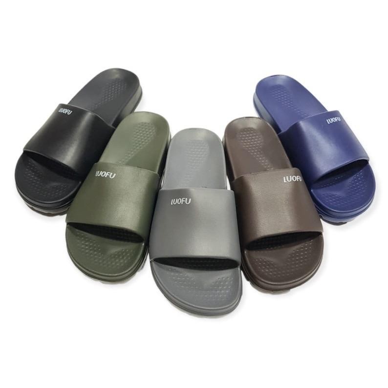 BLS Luofu รองเท้าแตะสลิปออนยางธรรมดาสําหรับผู้ชาย E623-5WLK (AW2)