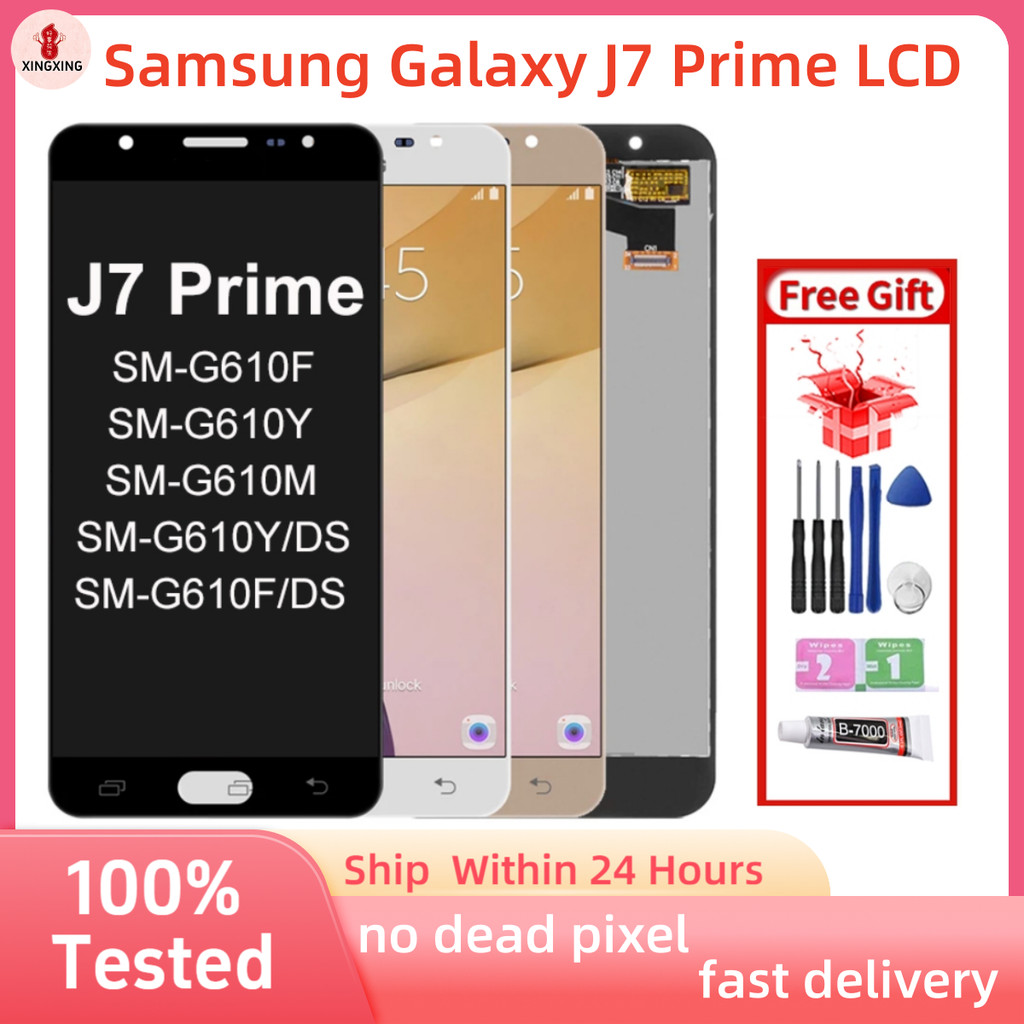 Samsung Galaxy J7 Prime LCD G610 SM-G610F G610Y/DS จอแสดงผล Touch Screen Digitizer Assembly Replacem