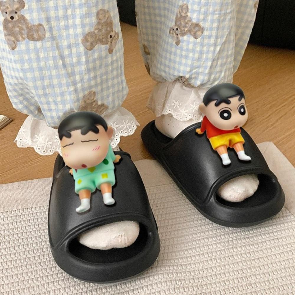 Jarrediw รองเท้าแตะเครยอนชินจัง,การ์ตูน 3Dเครยอนชินจังรองเท้าแตะพื้นหนา,แพลตฟอร์มลําลองกันลื่นรองเท้าแตะสไลด์หนาHomewear