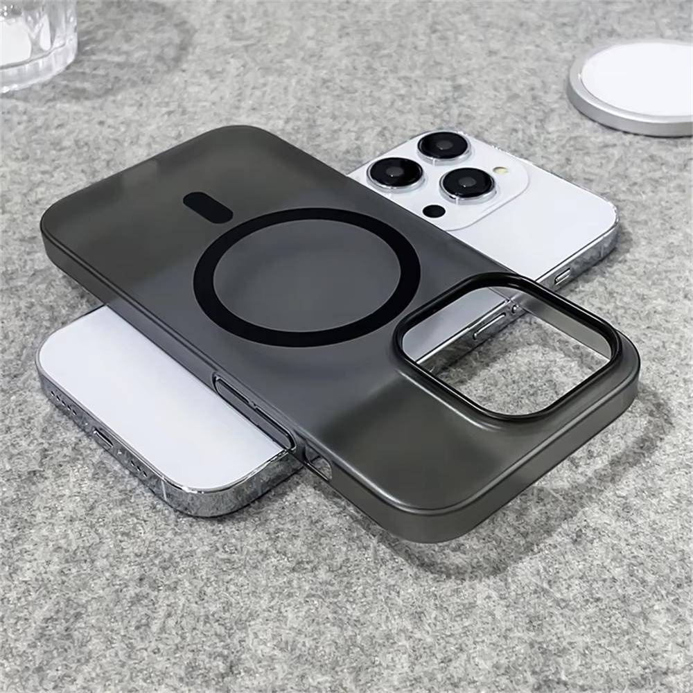 Magnetic Hard Plastic Matte เคส for IPhone 11 16 17 Pro Max Air 14 13 15 12 13promax 14promax 16promax  เคสทรศัพท์