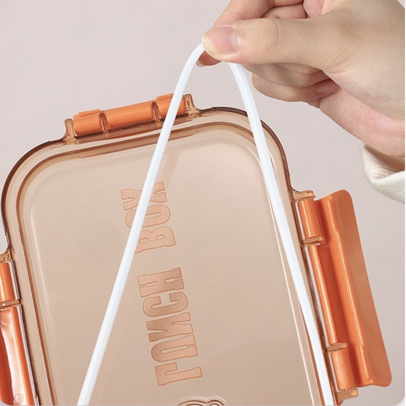 น่ารัก304สแตนเลสกล่องข้าว ความจุขนาดใหญ่2ช่อง วัสดุแตนเลสสําหรับเด็กนักเรียน พนักนักงาน กล่องข้าวแบบสองช่องแยกกับข้าวได้ - รูปที่ 7