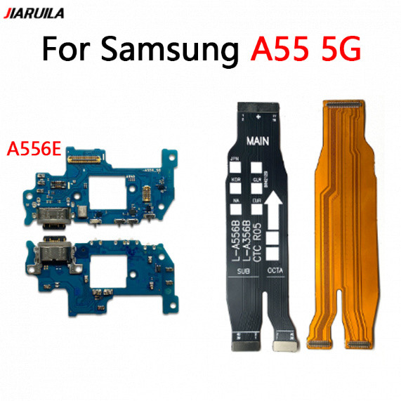 บอร์ดชาร์จ Flex สําหรับ Samsung Galaxy A55 5G บอร์ดหลักเมนบอร์ด Flex Cable