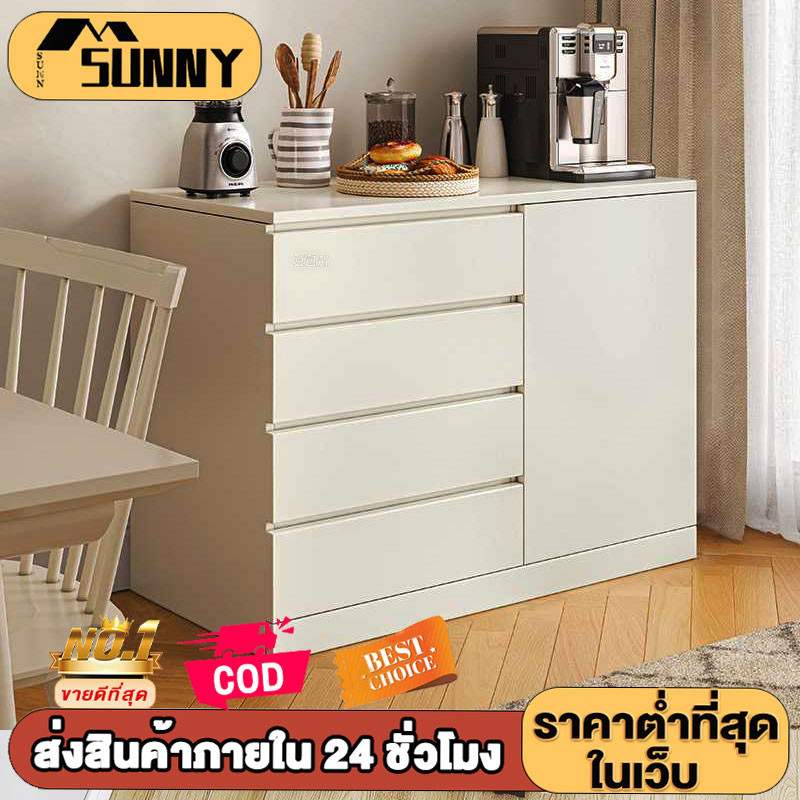 SUN【พร้อมส่ง】ตู้ ตู้เตี้ย ตู้ลิ้นชัก 5 ชั้น 120cm ลิ้นชักใส่เสื้อผ้าไม้ ตู้หวาย ไม้เนื้อแข็ง สไตล์โม