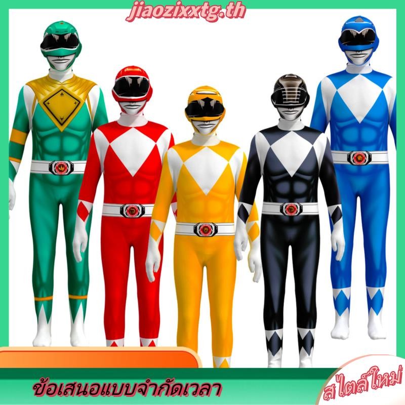 Fantasia Power Samurai Rangers Cosplay Costume for Adult Men Superhero Cosplay Zentai for Kids Boy H