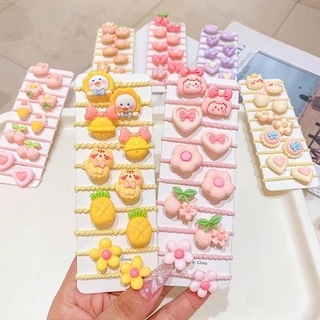 10ชิ้นเด็กเด็กน่ารักการ์ตูนยางรัดมินิผมเชือกอุปกรณ์ผม