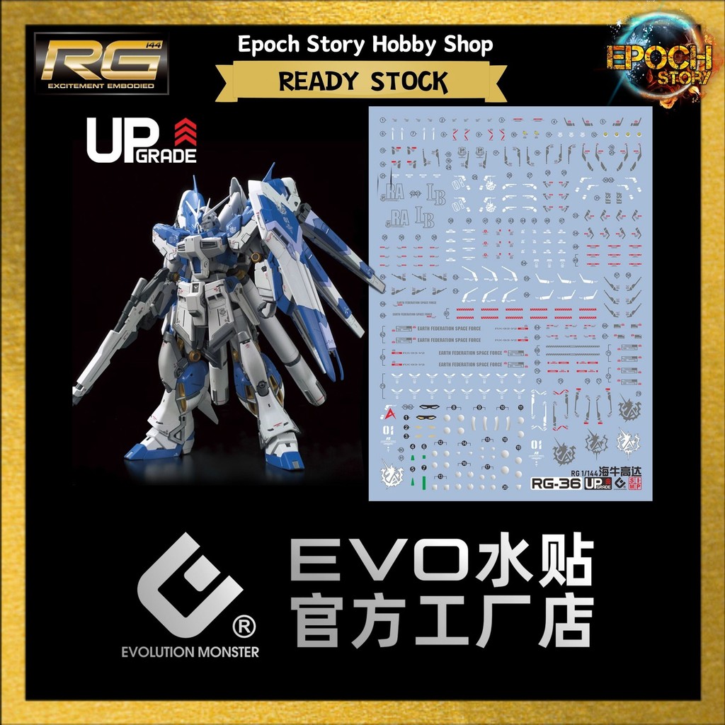 Evo Water Decal RG 1/144 Hi-Nu Gundam (รุ่นอัพเกรด)