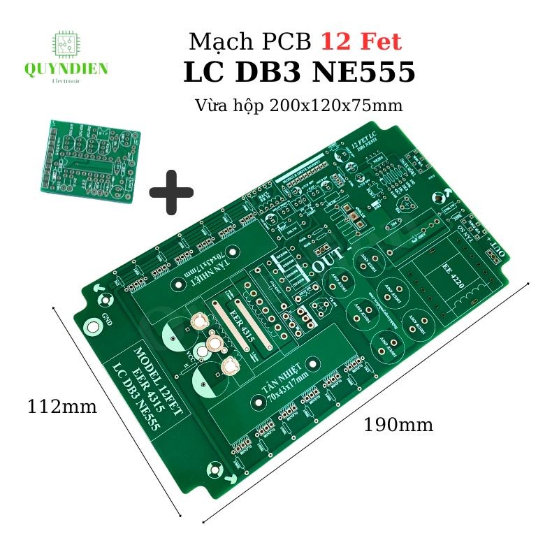 PCB 12 ฟุตบอร์ดสตาร์ทไฟฟ้า LC DB3 NE555+Killator KA3525 เครื่องเชื่อมหม้อแปลงไฟฟ้า E43 FR4 ชิป - Quy