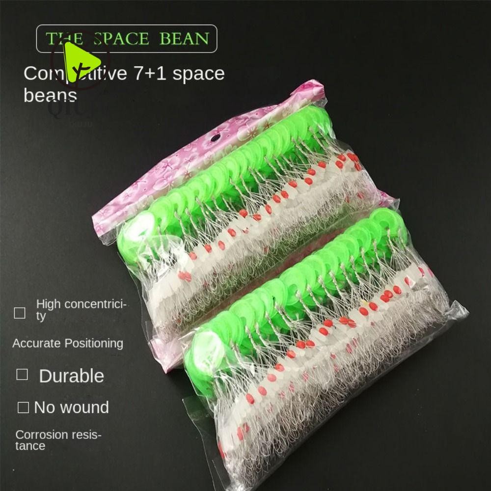 Qiju 800 ชิ้น 100 กลุ่มตกปลา Bobber Stopper, Line Tackle อุปกรณ์เสริมโปร่งใสยาง Bean, Float Soft 7+1 Space Beans Lakes Rivers Sea