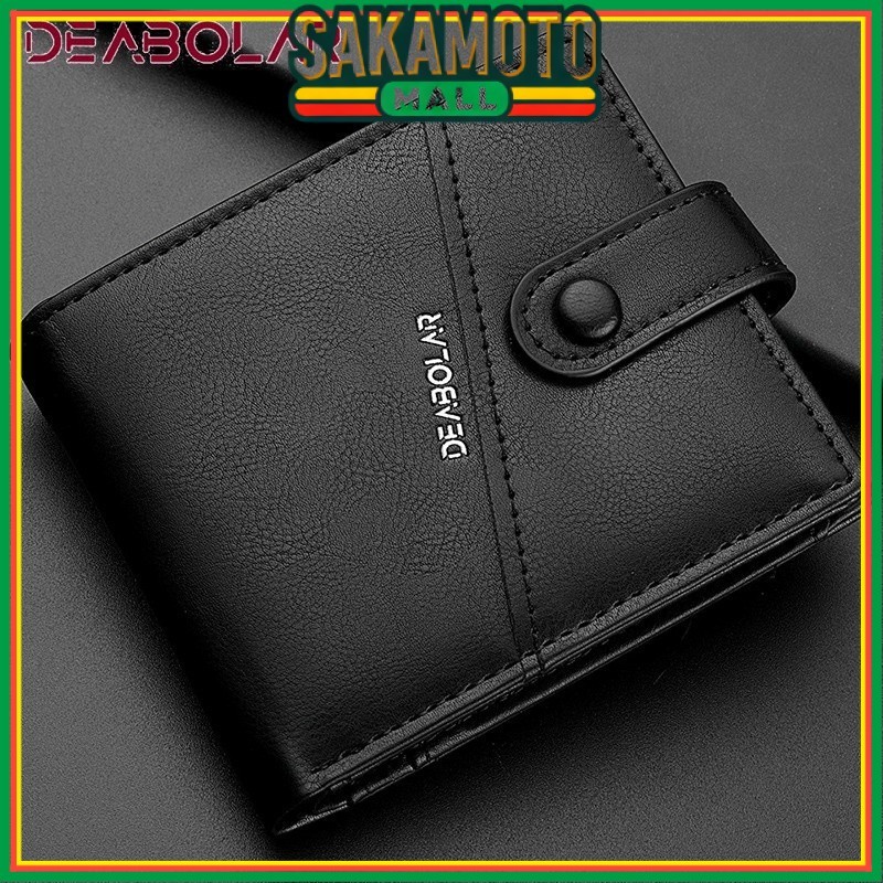 DEABOLAR RUDIGER WA569B5 SMALL MINI LEATHER CARD SHORT MENS FOLDING WALLET COOL THIN SIMPLE MENS DIS