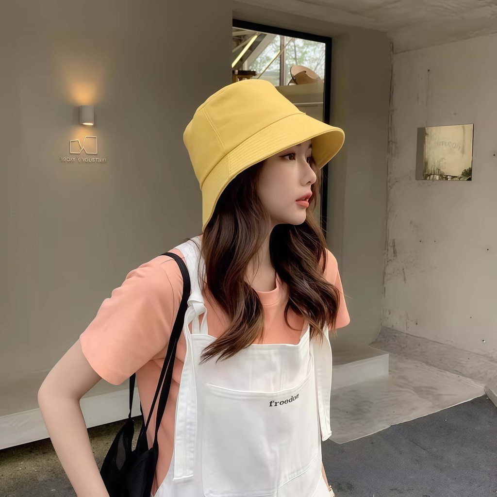 บักเก็ต​ สีพื้น หมวก กันแดด หมวกปีกรอบทรงสวย​ ผ้าดีค่ะ รูปที่ 7