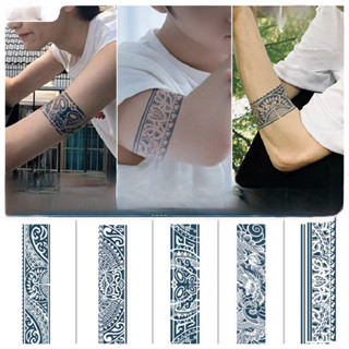 ใหม่กึ่งถาวรน้ําผลไม้สมุนไพรปลอกแขนสักสติกเกอร์แขนกันน้ําและ…