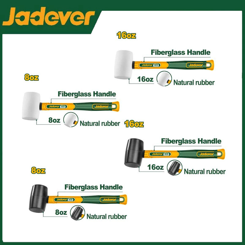 JADEVER ค้อนยาง ด้ามไฟเบอร์ สีขาว / สีดำ รุ่น JDHM7301 JDHM7302 JDHM7303 JDHM7304 / JDHM7306 / JDHM7