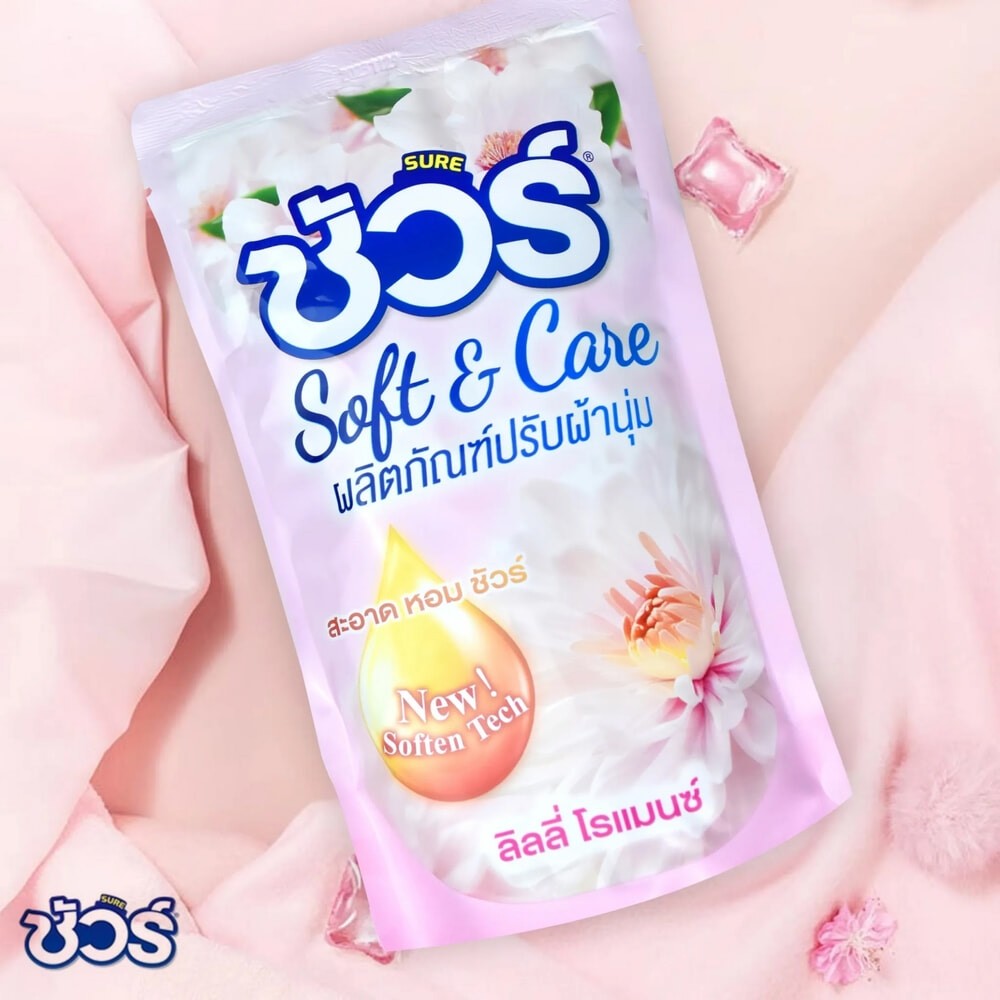 PJ168 SURE นํ้ายาปรับผ้านุ่ม PY-S388 กลิ่นลิลลี่ โรแมนซ์ 500 มล. ขนาด 3x14x23 ซม.