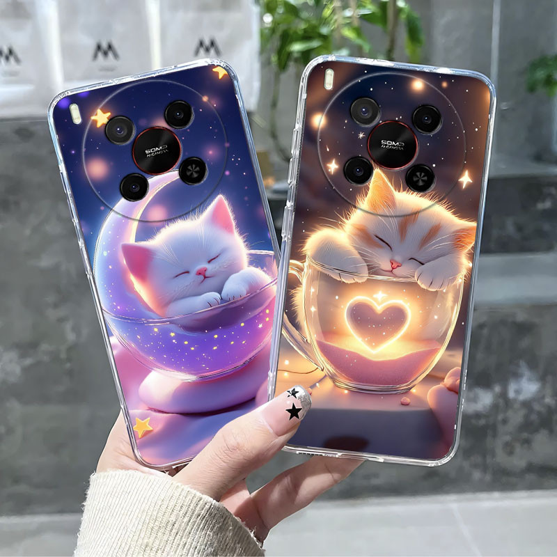 ผีเสื้อสําหรับ ZTE Blade V70 Max Nubia V70 Max กรณีโปร่งใสสําหรับ ZTE Nubia V70Max ซิลิโคนนุ่มเคสโทรศัพท์แมวการ์ตูนฝาปิดแฟชั่นใหม่สไตล์โทรศัพท์ปลอก