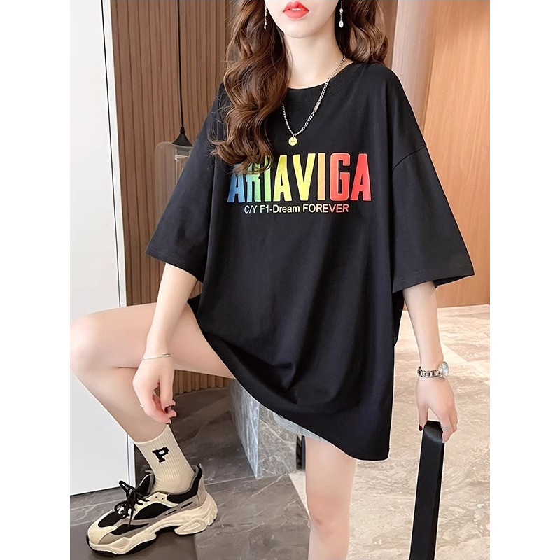 คอกลม  เนื้อนุ่มคุณภาพสูง เสื้อยืดแขนสั้นผู้หญิงลายเซเลปอินเทอร์เน็ตสุดฮิต ราคา ถูกที่สุด ดีลบีเคเค แกลเลอรีภาพที่ 4