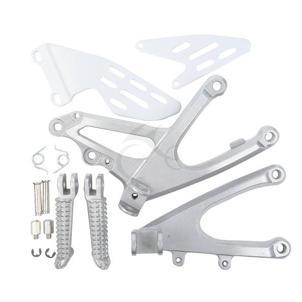 TC New Front Rider Footrests Foot Pegs Bracket Set For YAMAHA YZF R1 2007-2008