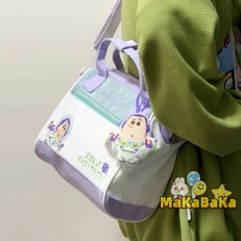 🔥กระเป๋าดิสนีย์ 🔥กระเป๋าถือ กระเป๋าสะพายไหล่ ผ้าแคนวาส ขนาดใหญ่ จุของได้เยอะ ลายการ์ตูน Toy Story Buzz Lightyear แบบสร้างสรรค์ สําหรับเด็กผู้หญิง และคู่รัก